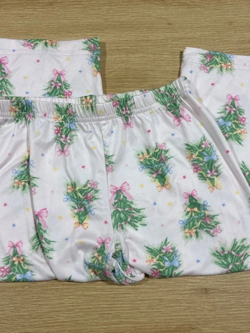 Laura Ashley Pink Holiday Tree Print Kids Pajama set
